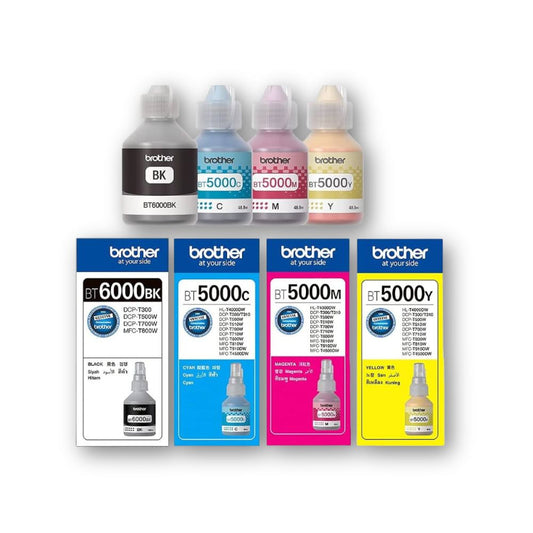 BROTHER BT6000BK BT5000C M Y ORIGINAL INK SET