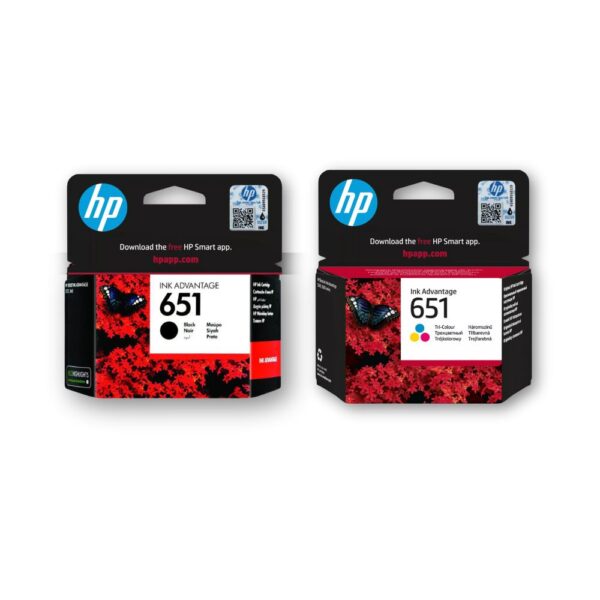 خراطيش طباعة إنك جيت أصليه HP 651 ORIGINAL INK SET