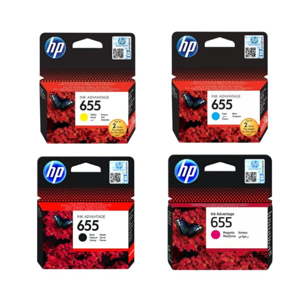 خراطيش طباعة إنك جيت أصليه HP 655 ORIGINAL INK SET