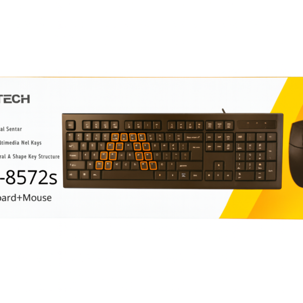 برينك - سوق الاحبار والطابعات 13 A4TECH Keyboard+Mouse Combo KRS 8572S Black (USB)